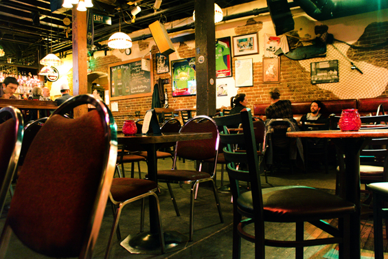 Owl N' Thistle is located down by the water front, drawing a variety of patrons.