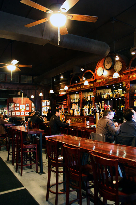 The rich traditional Irish Pub feel is very apparent when you step in the door.