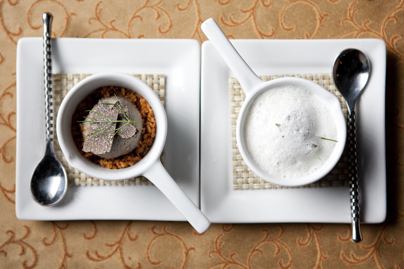 Wild mushroom sformato with mascarpone cream.