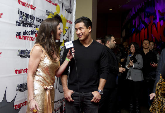 Mario Lopez came to the super-swank VIP opening party for the new Munchbar and Piano Bash restaurants in Bellevue Square.