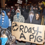 Seattle had several riots over the past year regarding police brutality.  Our photo intern claims he was pushed, shoved, spit on, tripped, threatened, and inhaled pepper spray. Luckily he made it out OK with no injuries or damaged equipment.
