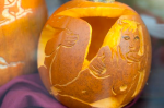 Check out these awesomely naughty pumpkins that Babeland carved for all of those late night walkers to indulge in.