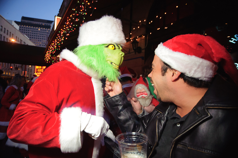 Santarchy wouldn't be complete without an appearance from The Grinch.