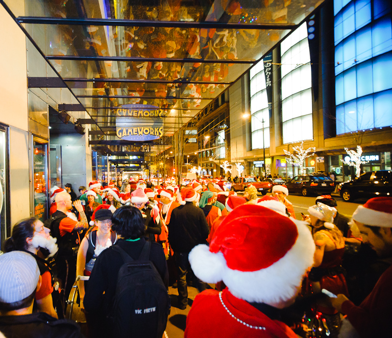 Another group of Santarchy participants.