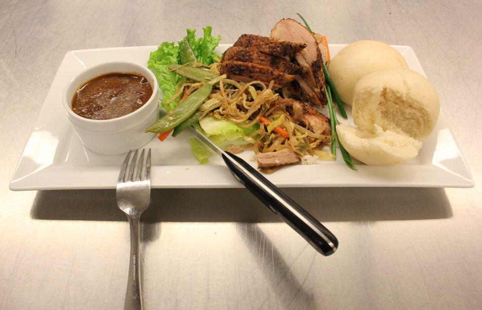 Five Spice Duck by Rachel.  The duck gets a 5 spice dry rub down and sits over night. Next day the duck is steamed and deep fried for a crispy crunch.  This is RachelaE™s version of a dish her and her husband love at their favorite restaurant in Seattle, Wild Ginger. Rachel thinks her version is WAY better AND cheaper. Rachel said she looked at a few different recipes online but what was important for her to find was a recipe that took on less grease. It's always been a dream of Rachel's to pursue cooking. She went to culinary school but soon got pregnant and hence became a stay-at-home mom. If she won, she'd use the money to get back on her path of cooking.