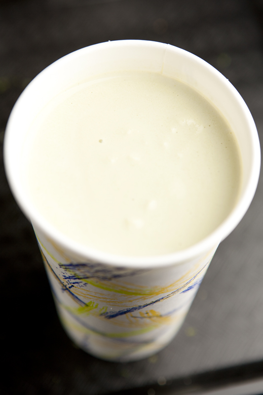 Green tea milkshake.
