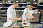 Executive Chef, Peter Levine platting up a dish with his Sous Chef.