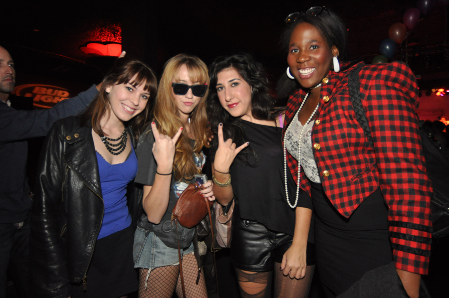 Meg, Anika, Maria, and Nina get ready to rock out!
