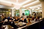 There appear to be many well-to-do diners at The Coterie Room but perhaps everyone looks wealthier by the light of a drop-crystal chandelier.
