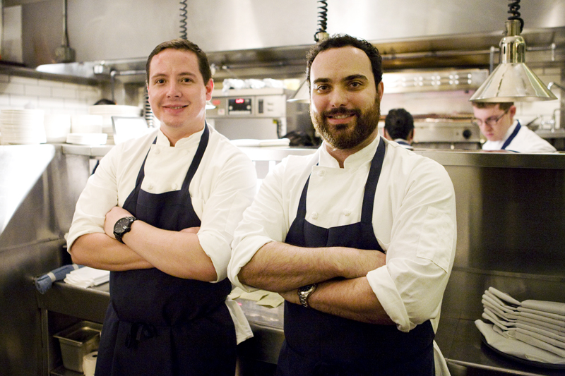 Owners, Brian McCracken and Dana Tough, take a moment to pose for a photo during a dinner rush.
