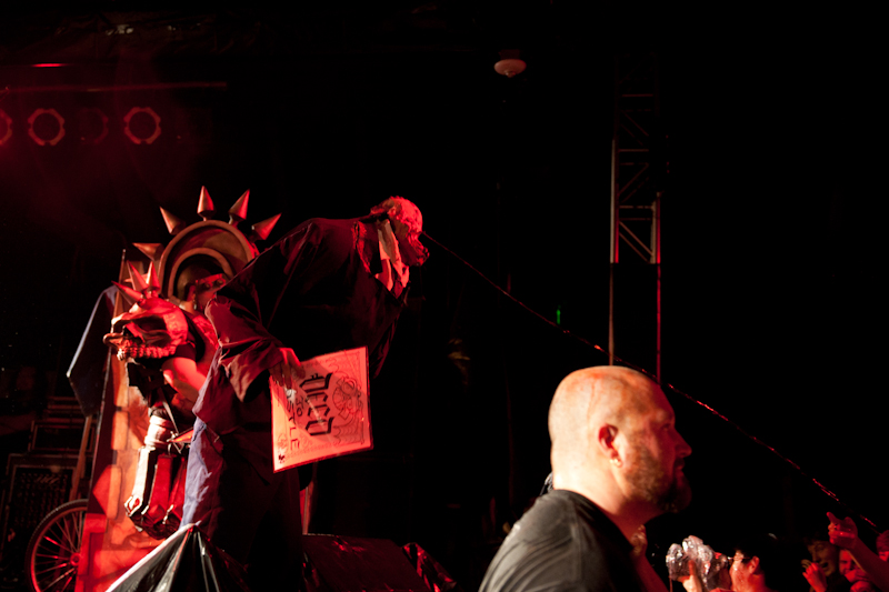 Gwar brought their horror film-inspired outfits, graphic stage performance and obscene lyrics