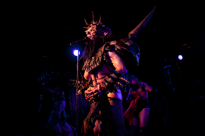 Gwar brought their horror film-inspired outfits, graphic stage performance and obscene lyrics