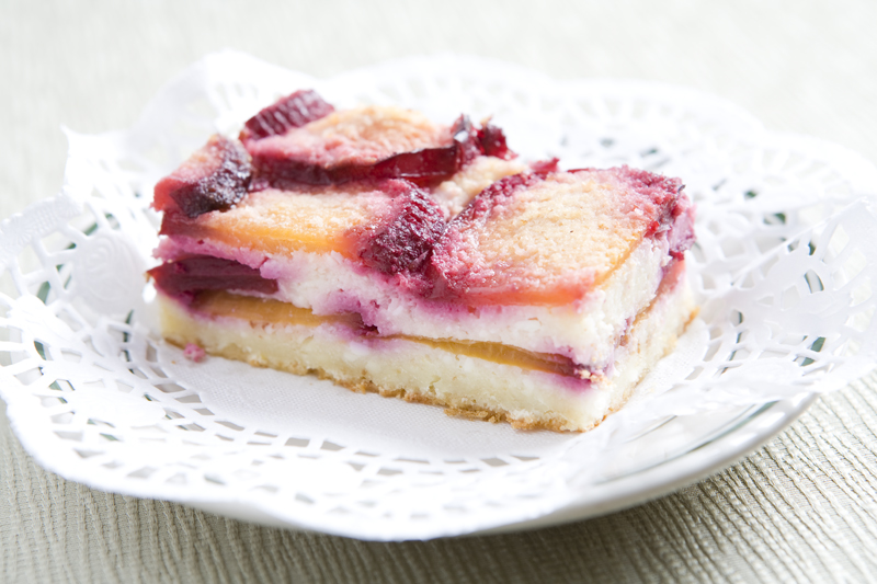 Plum cheesecake.