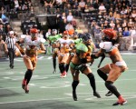 Hot scantily-clad ladies of the Lingerie Football League duked it out on
