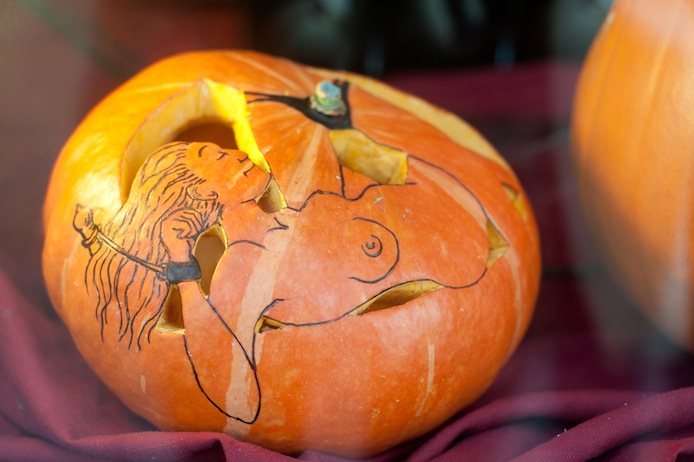 Check out these awesomely naughty pumpkins that Babeland carved. Photos by Chona