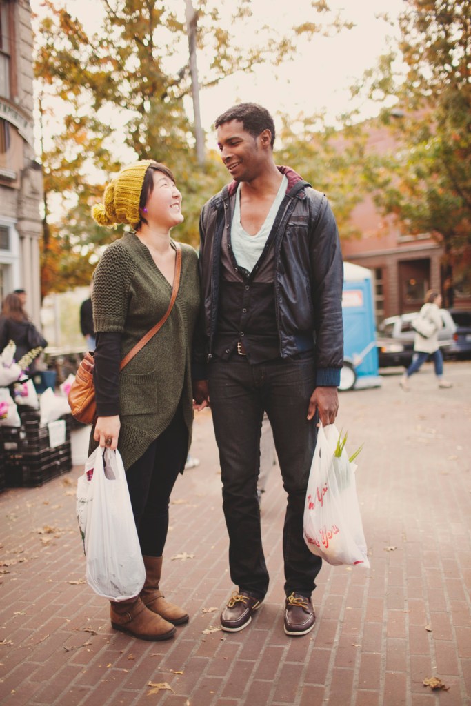 Miles Thomas says he stalked girlfriend Sena Lee before she knew him. They finally ended up meeting at a friend's engagement party. Lucky dude.