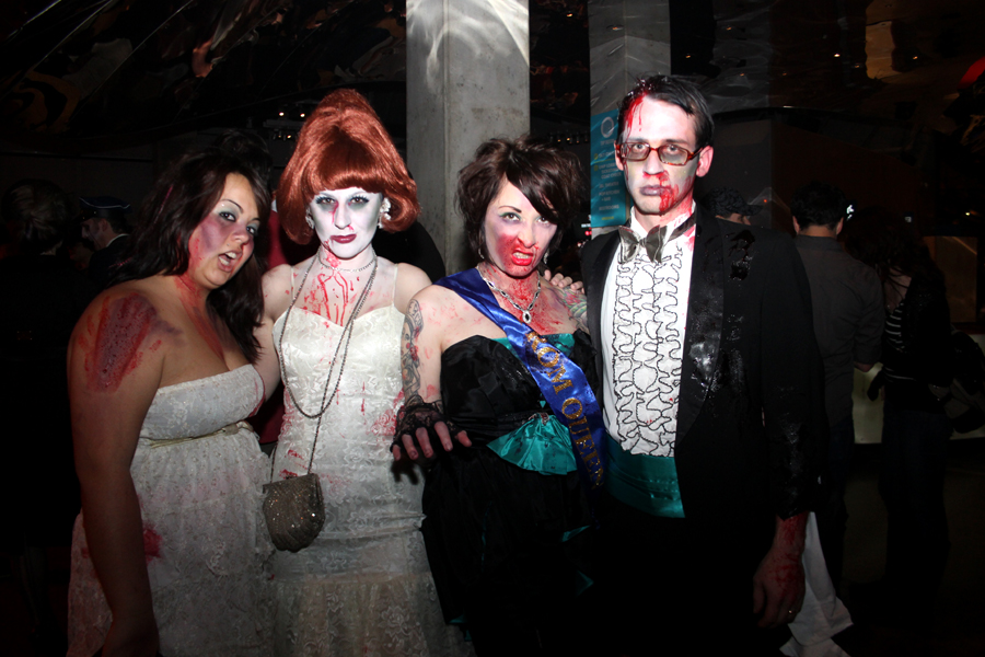 Alison Cole, John Harris, Margaret Darcher and Endily Cole seem to be an awkward zombie family.