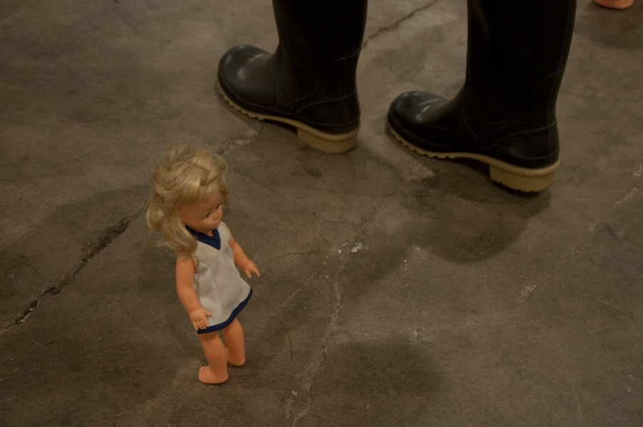 The piece was highly interactive, and allowed viewers to wander throughout the dolls.