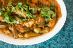 BamiaOkra cooked with Afghan spices.