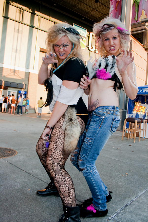 Connie Gangoff and Ali Winters show their inner freak.