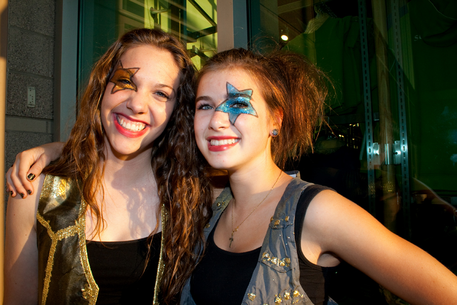 Sarah L and Kayla M have stars in their eyes.