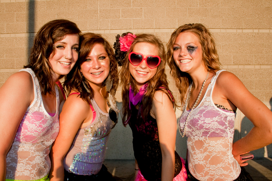 Stefany Fisher, Tori Bemis, Jacklyn Fisher and Jessica Fisher smile for the camera.