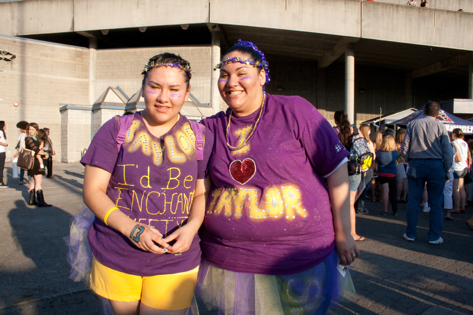 Cassie and Crystal Marcial all sparkled up.