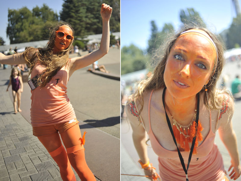 Orange lady. Kinda creepy, kinda rad.