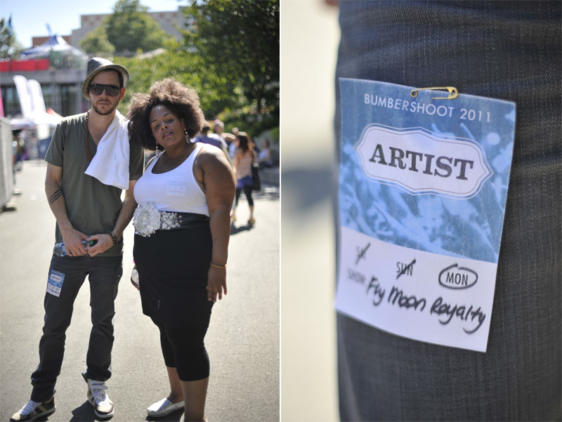 Artists Fly Moon Royalty enjoy some time before their set.