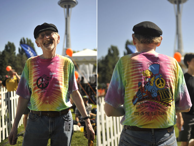 Randy Bowles got his tie dye shirt 40 years ago when he was in a band called Spirit Ridge Band.