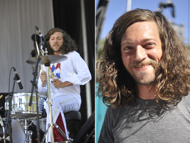 The drummer for Head Like a Kite has awesome curls and a great smile.