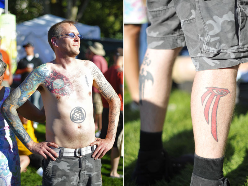 Getting some sun on the tats!