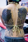 Awesome Donnie Darko wings at the 2011 Seattle Tattoo Expo.