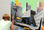 Lily Cutler paints the scene at 619 Western.