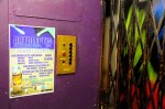 In the elevator at 619 Western.