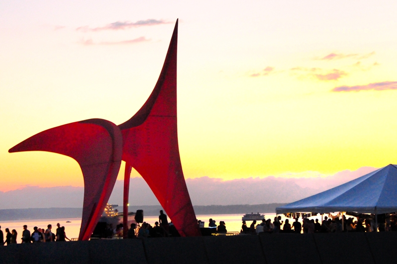 The Olympic Sculpture Park is an amazing venue for a party.