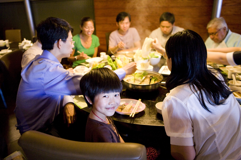 "Confronted with a roiling shared pot of milky soup broth, bobbing with