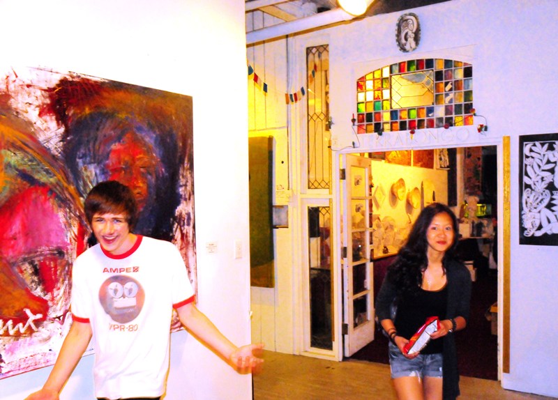 Dylan Shatfman and Danicce Patriarca visit friends in the building.