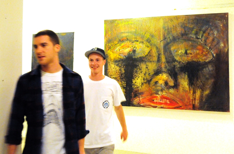 Happiness in the foreground, sadness underneath.