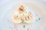 Dungeness crab deviled eggs.