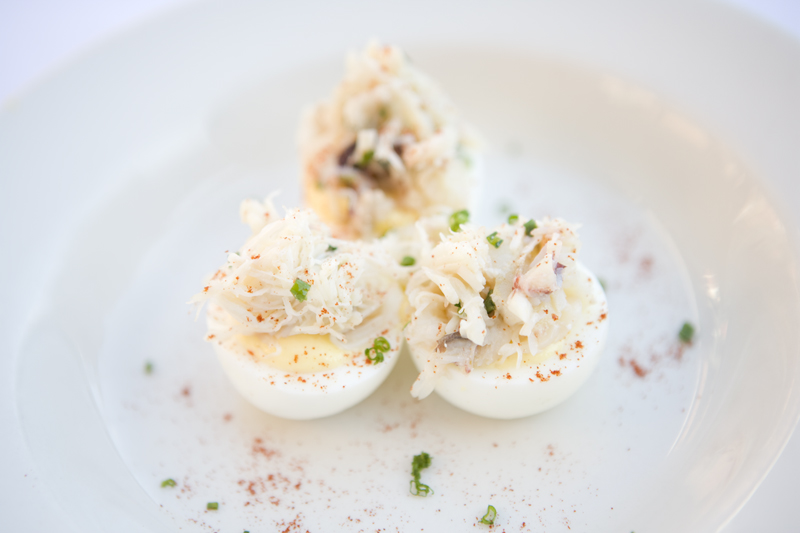 Dungeness crab deviled eggs.