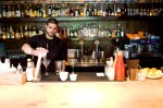 Bartender Danny making a Martini.