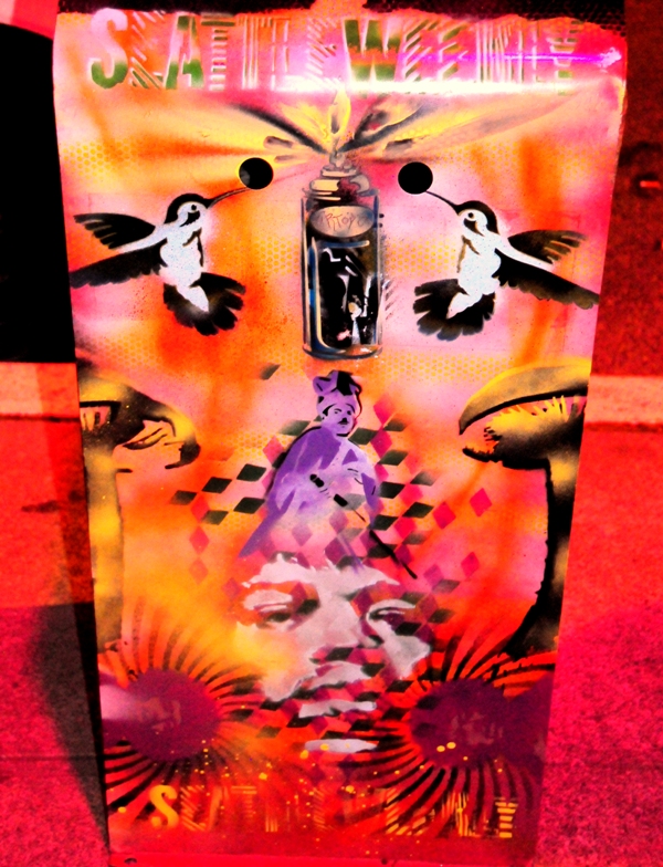 Artists transformed thirty Seattle Weekly paper boxes into works of art.