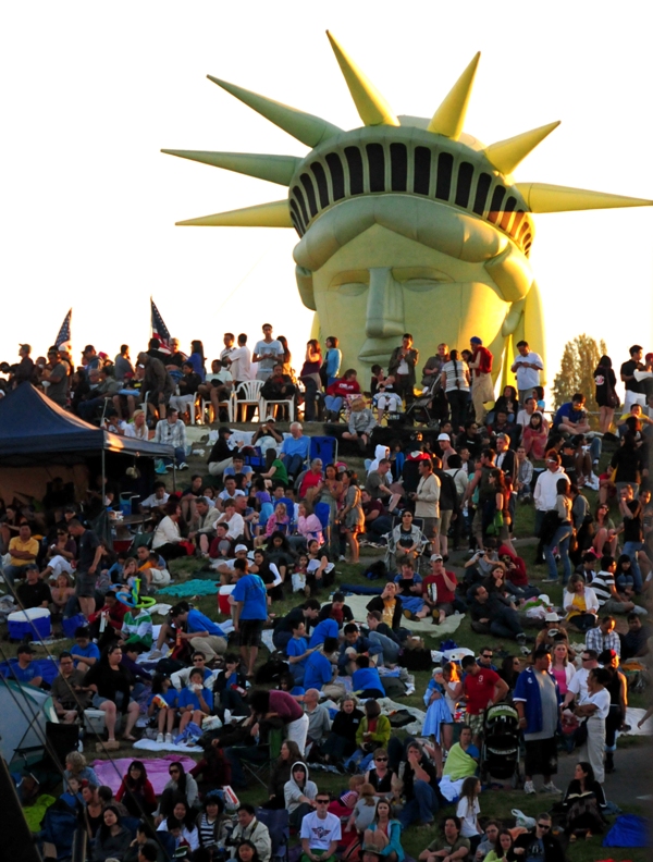 Chaperoned by the Statue of Liberty.