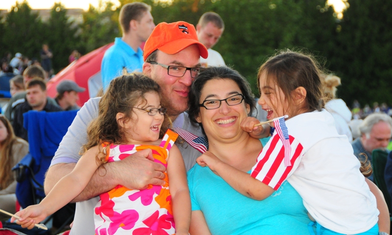 Lisa Erlanger and Julia, Jeffrey, and Emma Coopersmith celebrate the 4th!