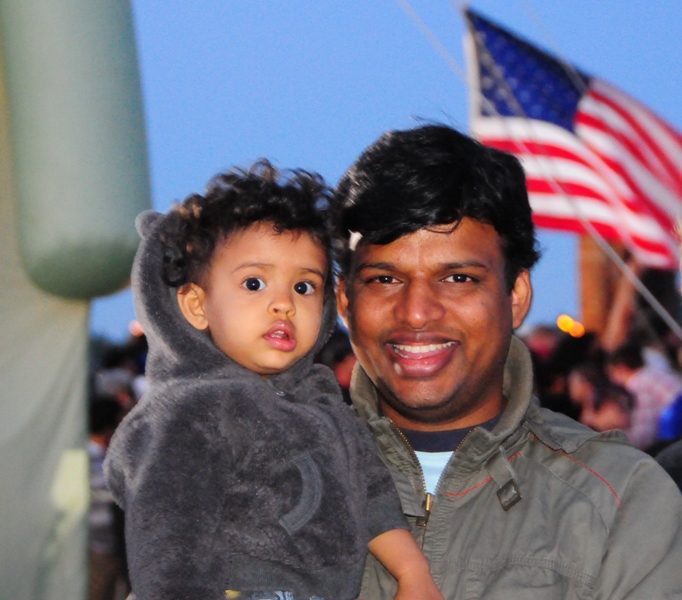 Stars, stripes, and a bear suit.