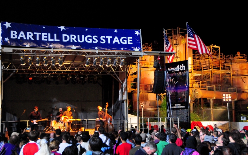 The Dusty 45's keep the crowd energized.