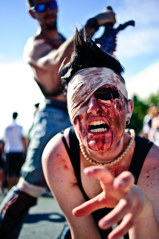 Makeup artists work magic.