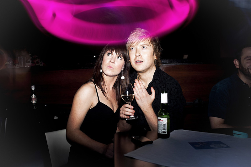 Ashley Biggerstaff and Evan Pucket strike a pose in between drinks.