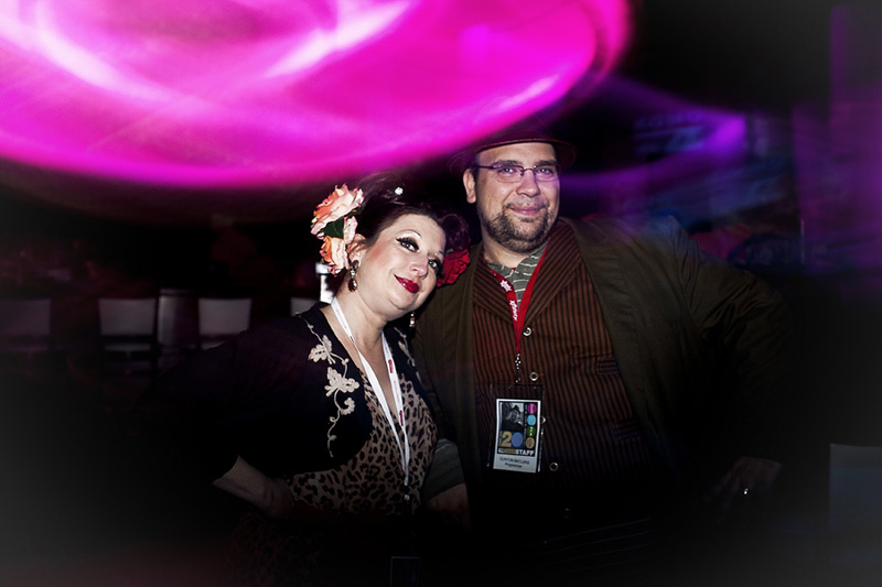 Suzanne Ramsey, actress of SIFF film On Tour and programmer Clinton McClung.